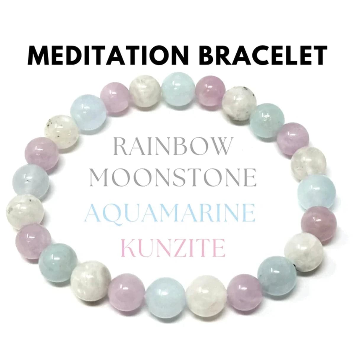 Bracelet de méditation en aigue-marine - Skanessence