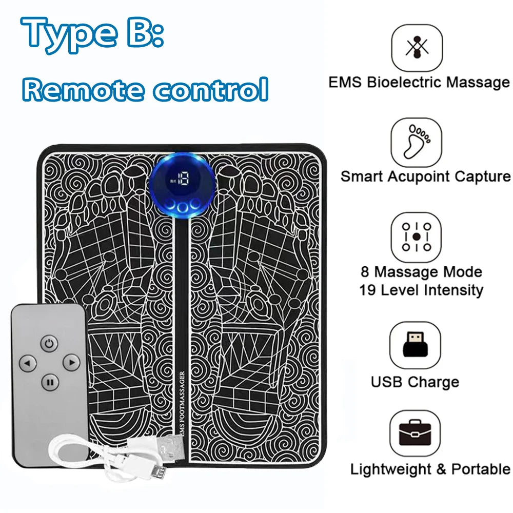 Tapis de massage électrique EMS pour les pieds - Skanessence