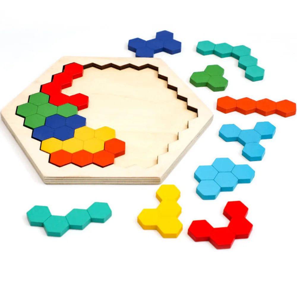 Puzzles hexagonaux en bois - Skanessence