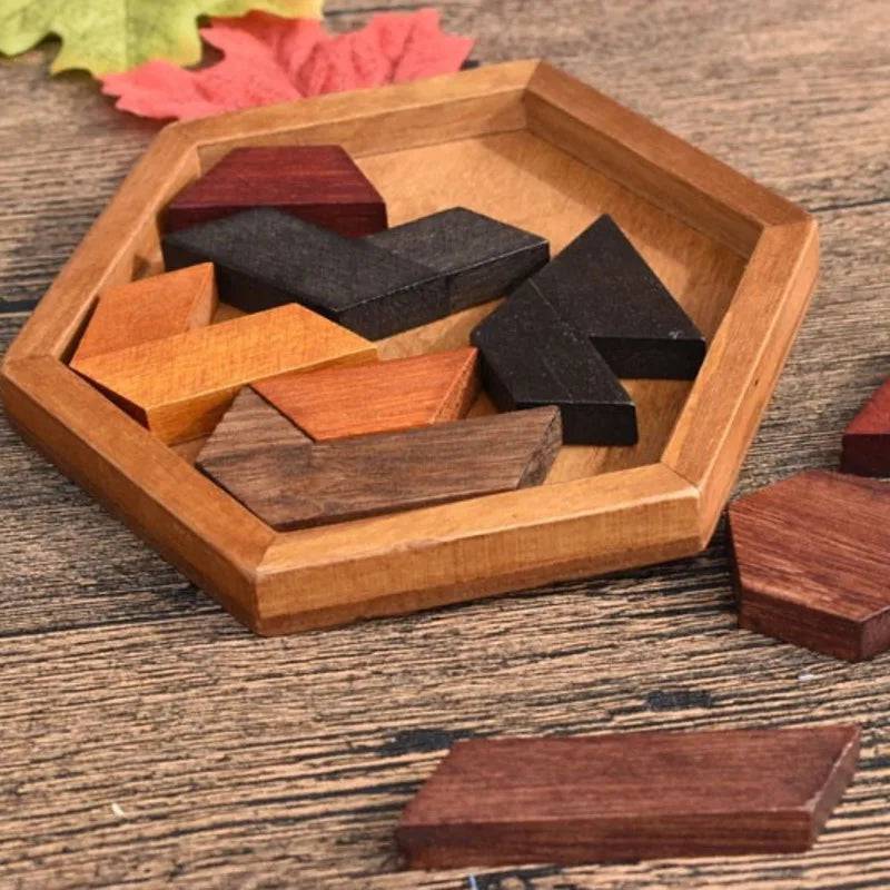 Puzzles hexagonaux en bois - Skanessence