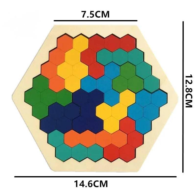 Puzzles hexagonaux en bois - Skanessence