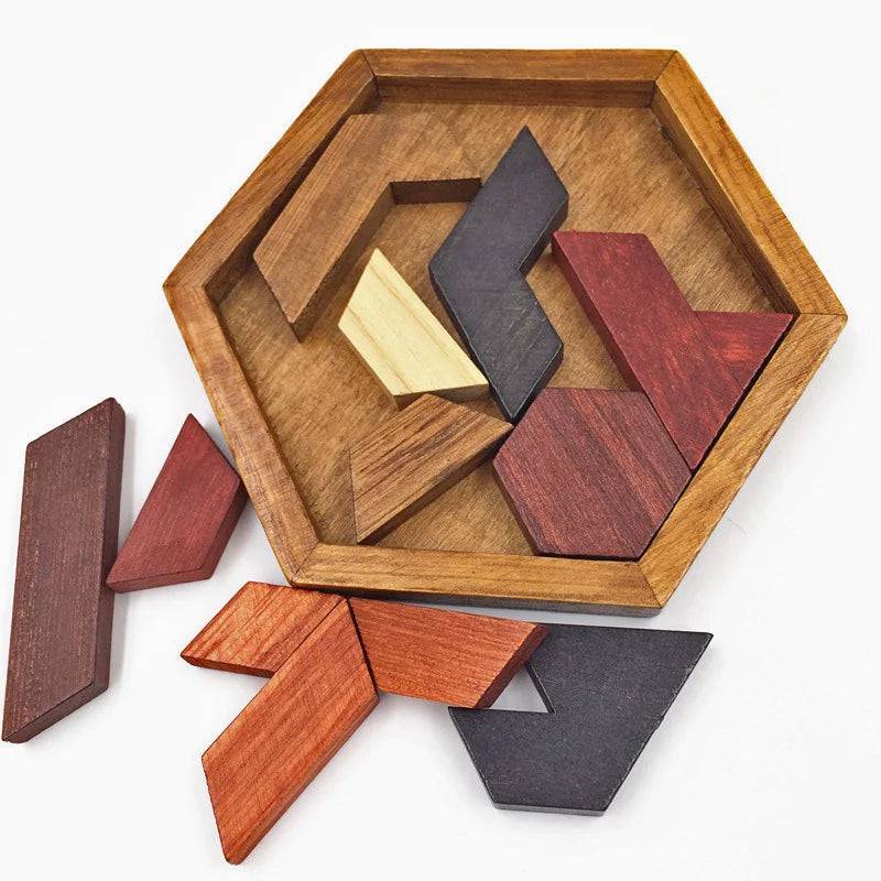 Puzzles hexagonaux en bois - Skanessence