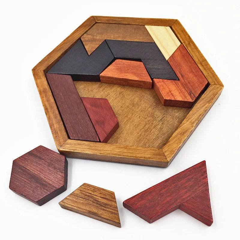 Puzzles hexagonaux en bois - Skanessence