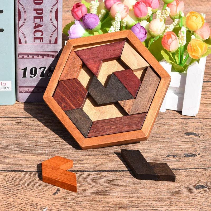 Puzzles hexagonaux en bois - Skanessence