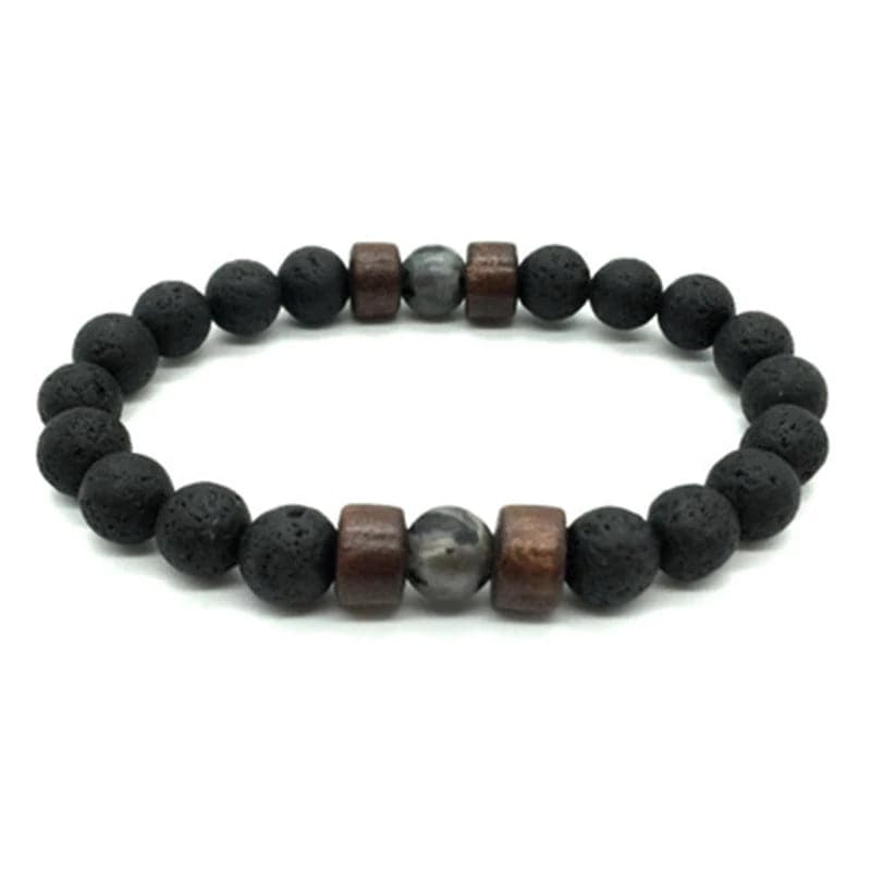 Bracelet en pierre de lave naturelle - Skanessence