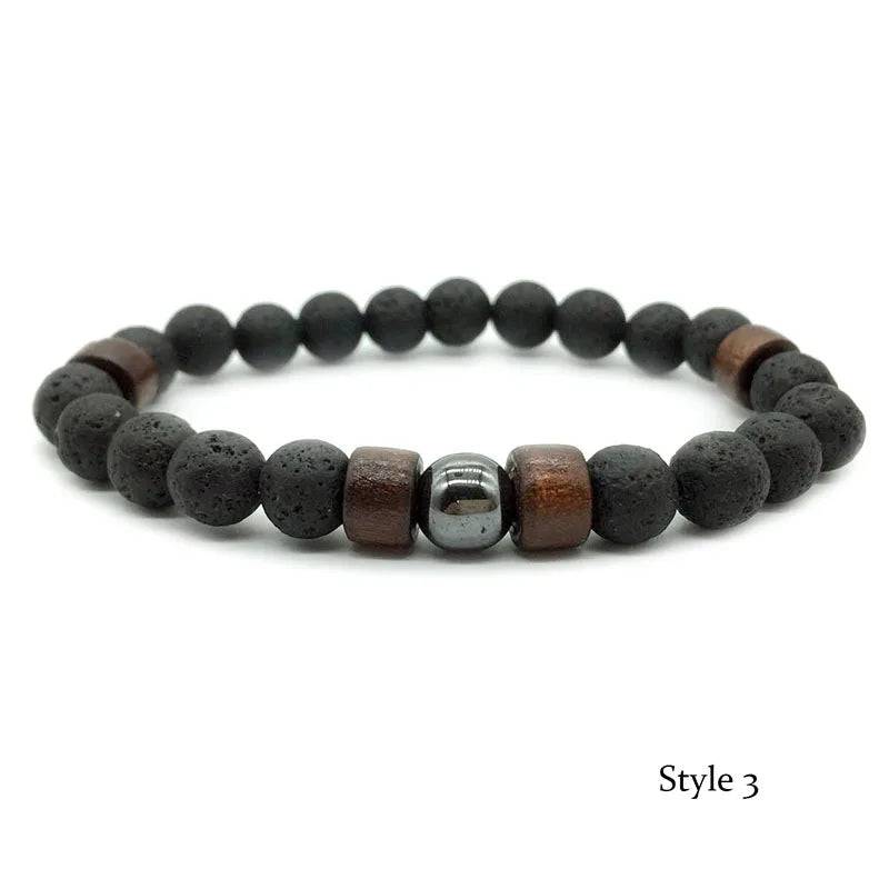 Bracelet en pierre de lave naturelle - Skanessence