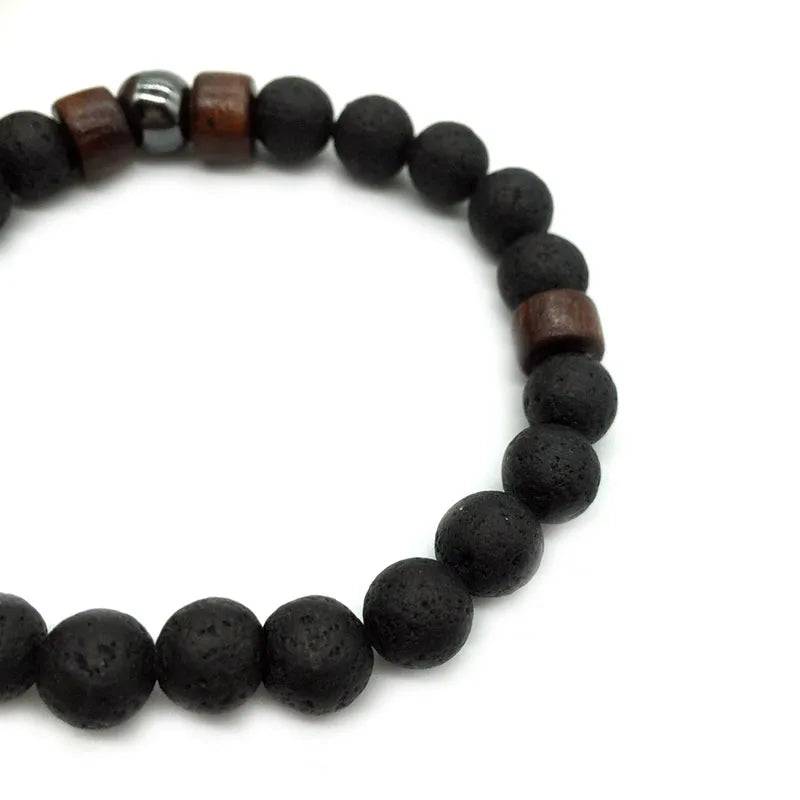 Bracelet en pierre de lave naturelle - Skanessence